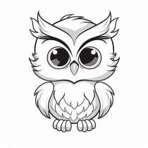 Owl as coloring template