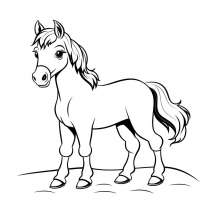 Γλυκό άλογο ως πρότυπο για να χρωματίσετε