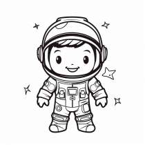 Astronaut jako omalovánka