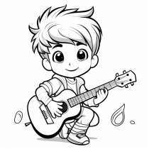 Musician as a coloring template