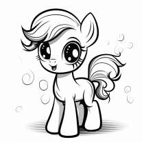 My Little Pony olarak boyama şablonu