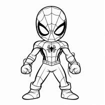 Spiderman som målarbild