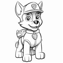 Paw Patrol as a coloring template