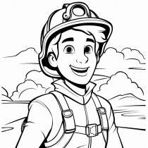 Pompiere Sam come modello da colorare