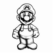 Super Mario farvelægningsark gratis til udskrivning