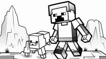 Imágenes de Minecraft para colorear gratis.