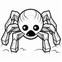 Бесплатная раскраска паука из Minecraft для печати