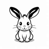 免费填色复活节兔子图片