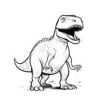 Trex Cute as a coloring template