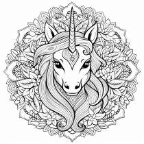 Mandala dell'unicorno per adulti