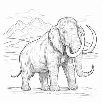 Mammoth as a coloring template