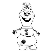 Olaf de Frozen como plantilla para colorear