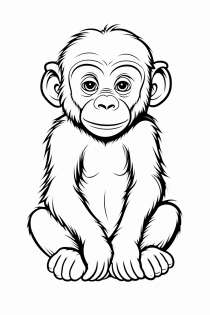 Chimpanzee as Coloring Template