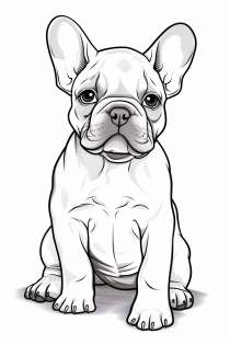 Fransız Bulldogu Boyama Sayfası