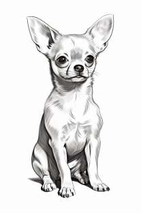 Chihuahua als kleurplaat