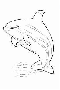 Baleia-anã como modelo para colorir