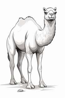 Camello come modello da colorare