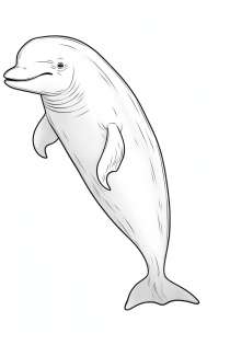 Beluga als kleurplaat