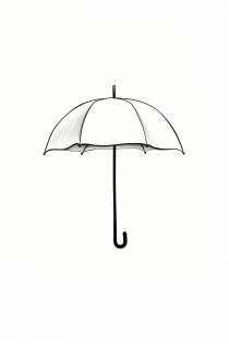Paraply som malebogsskabelon
