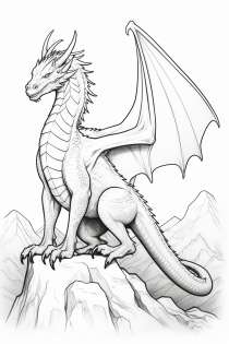 Earth Dragon as Coloring Template