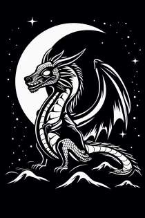 Ночной дракон как раскраска