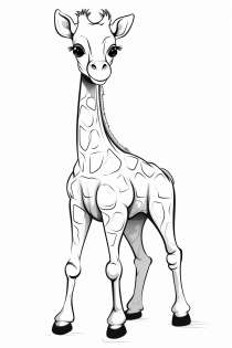 Girafe comme modèle de coloriage