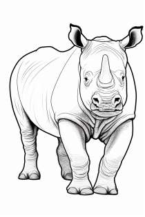 Rhinocéros comme modèle de coloriage