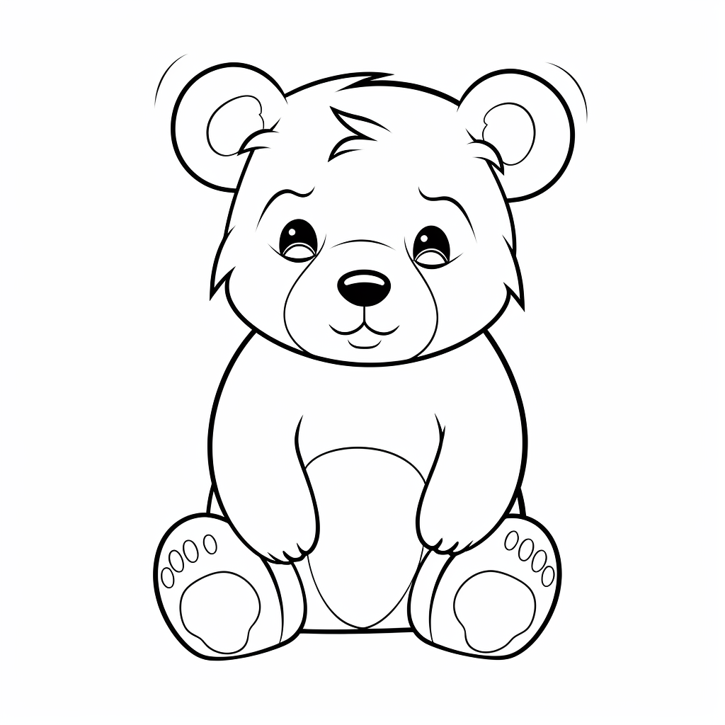 Bear as a coloring template download free coloring pages and templates ...