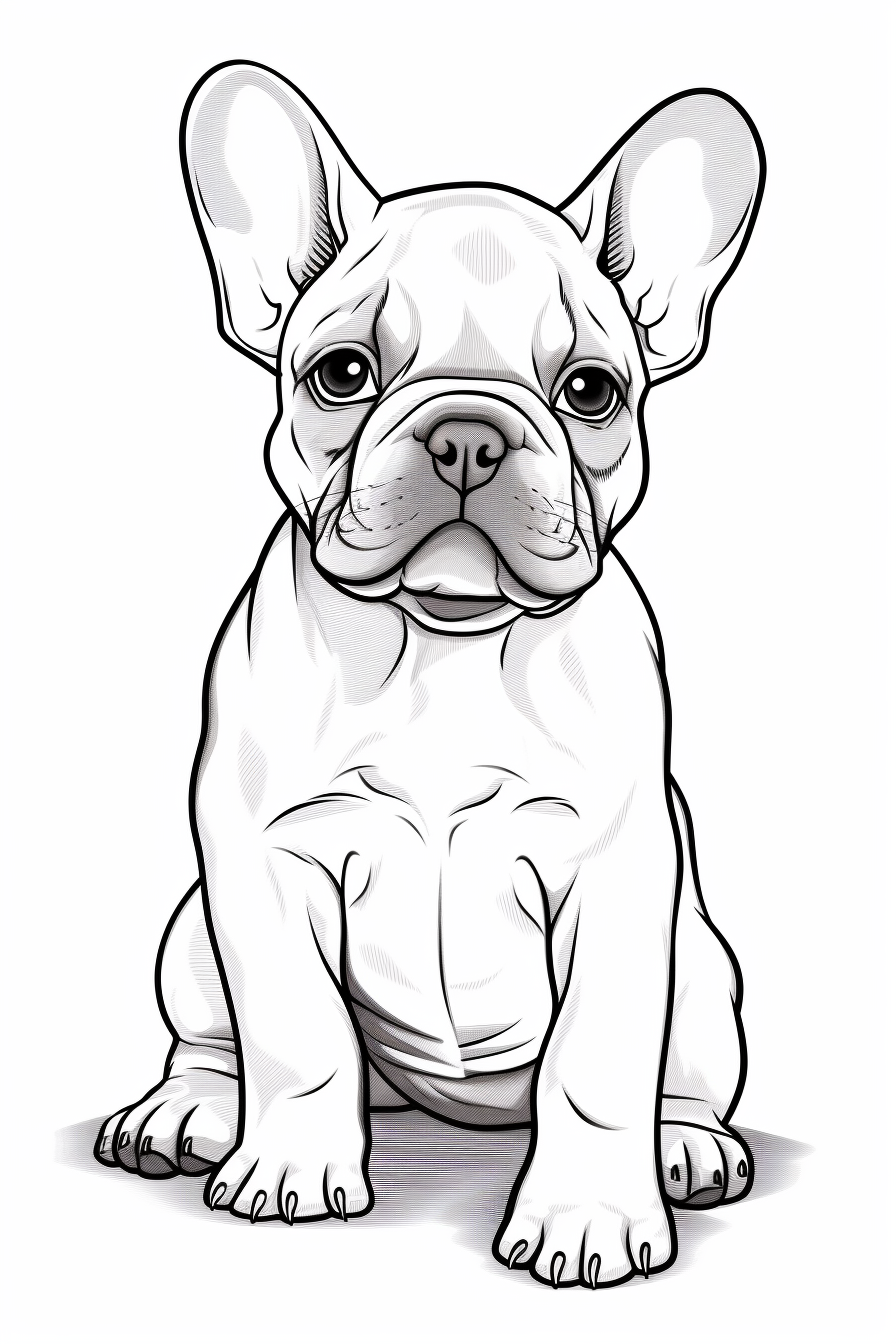 bulldog para colorear