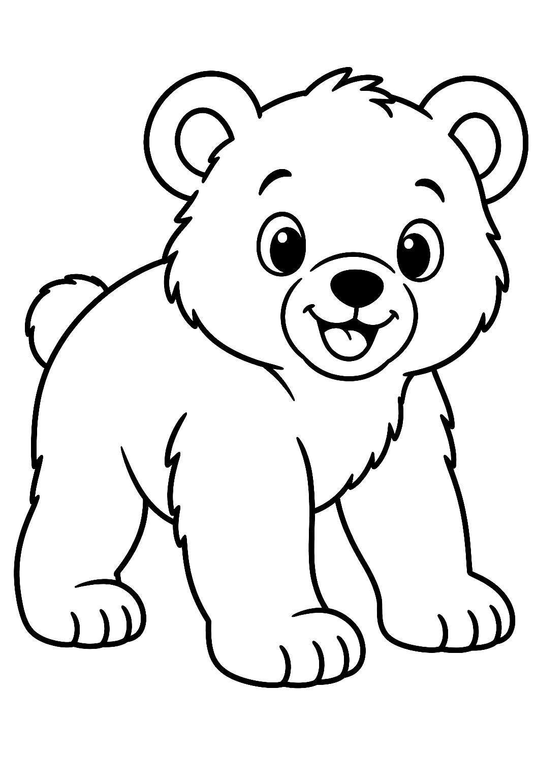 Ourson à colorier – coloriage à imprimer