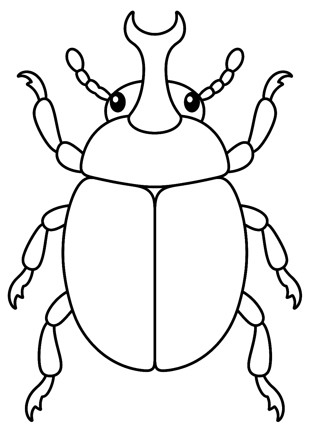 Käfer als Malvorlage – Ausmalbild zum Ausdrucken