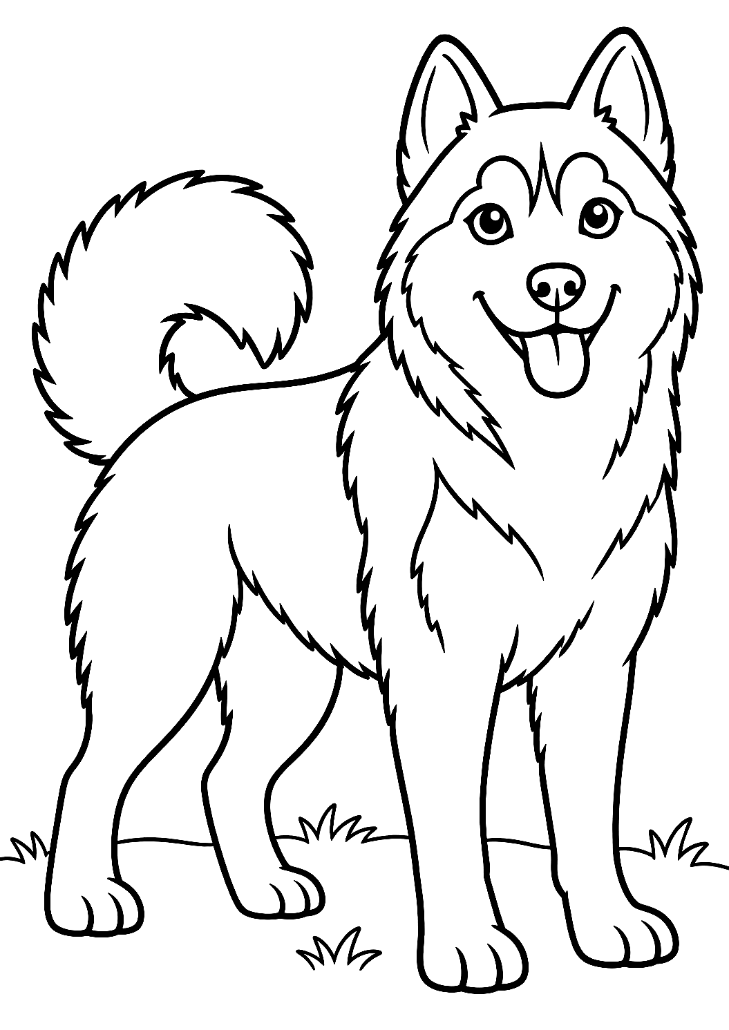 Husky som målarbild – målarbild att skriva ut