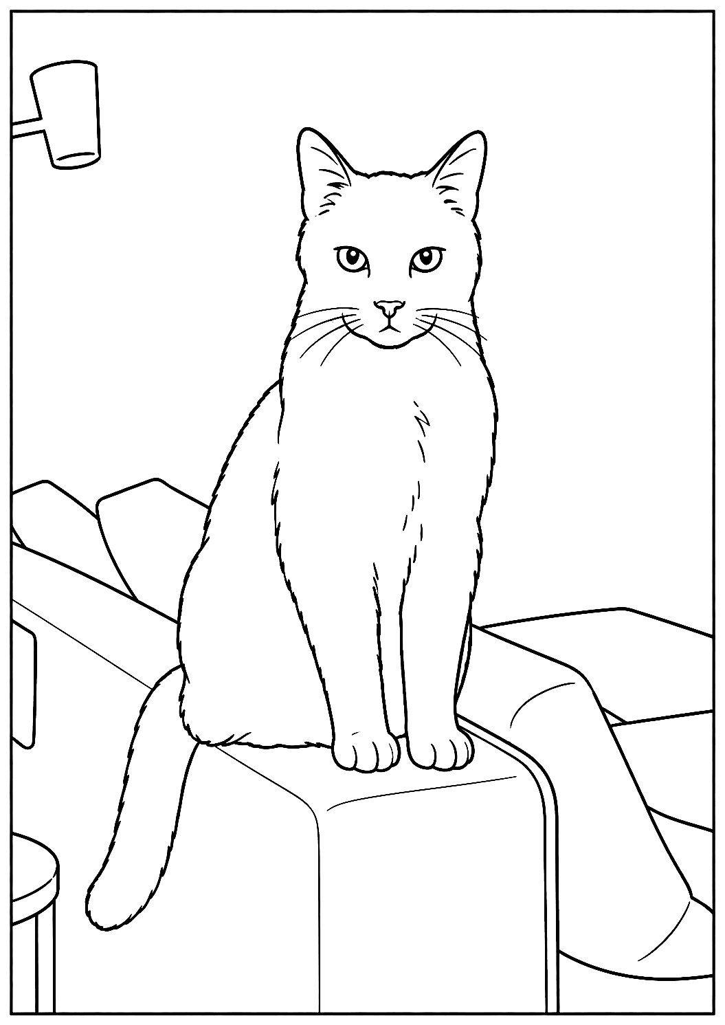 Deine Katze – Malvorlage aus einem Foto