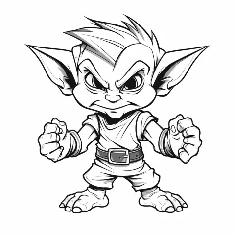 Goblin als Malvorlage – Ausmalbild zum Ausdrucken