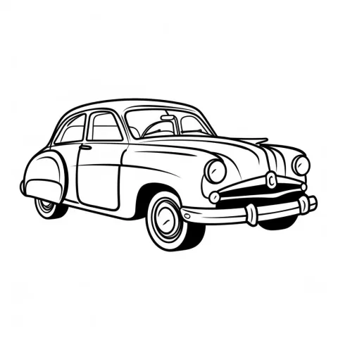 Auto come modello da colorare – disegno da colorare da stampare