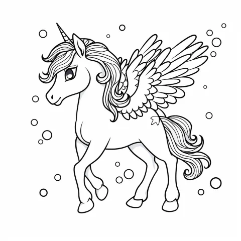 Pegasus minta színezéshez – nyomtatható kifestő