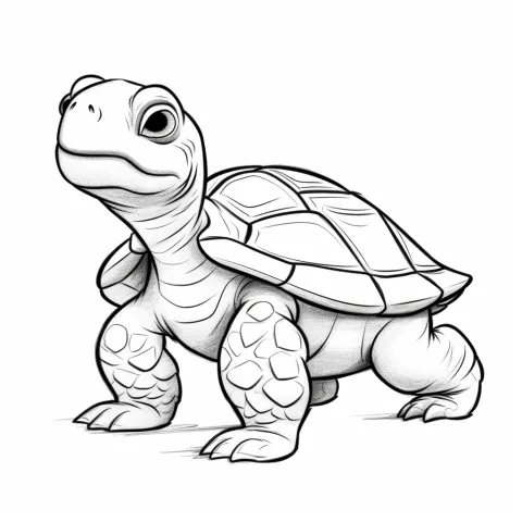 Schildkröte als Malvorlage – Ausmalbild zum Ausdrucken