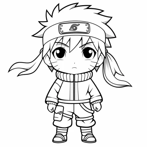Naruto als Malvorlage – Ausmalbild zum Ausdrucken