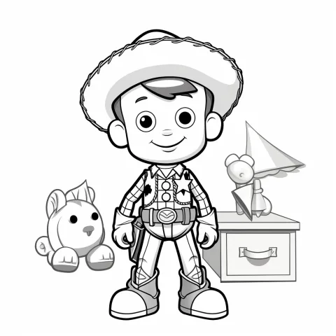 Toy Story as a coloring template – printable coloring page