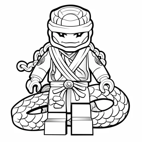 Ninjago Schlange kostenlos zum ausmalen – Ausmalbild zum Ausdrucken