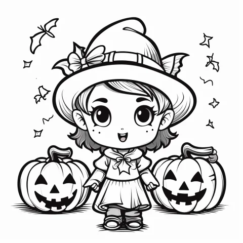 Halloween Boszorkány Színezőlap és Ingyenes Színezőképek – nyomtatható kifestő