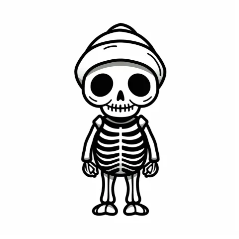 Halloween Skelett Malvorlage kostenlose Ausmalbilder – Ausmalbild zum Ausdrucken