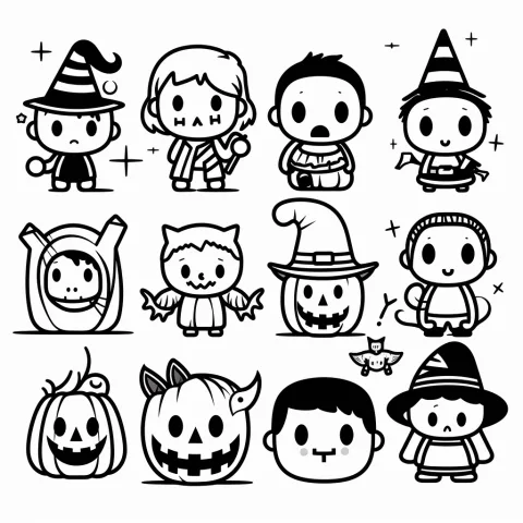 Halloween Szörnyek ingyenes színezőlap és kifestők – nyomtatható kifestő