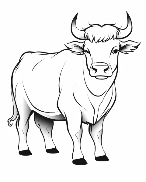 Stier sterrenbeeld – kleurplaat om af te drukken