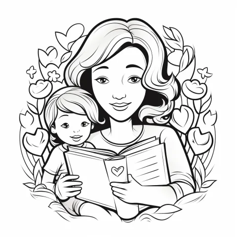 Mother's Day 1 – printable coloring page