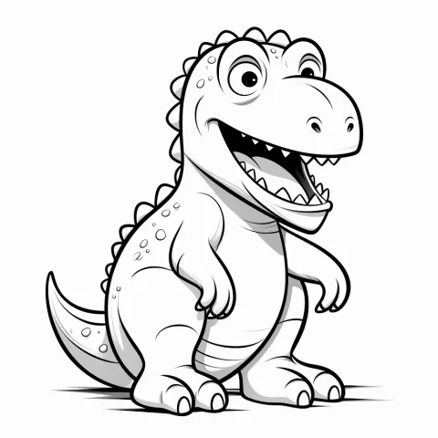 T-Rex som farvelægning for børn – malebog til udskrivning