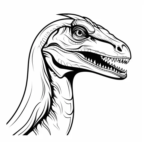 Velociraptor für Kinder – Ausmalbild zum Ausdrucken