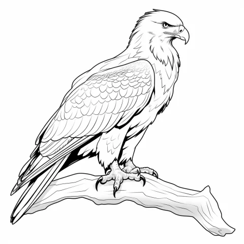Adler als Malvorlage – Ausmalbild zum Ausdrucken