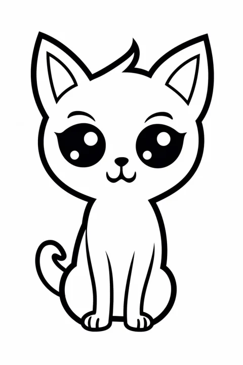 Siam Katze als Malvorlage – Ausmalbild zum Ausdrucken