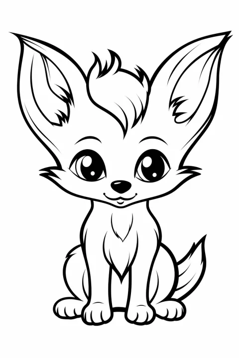 Fox Baby Coloring Page – printable coloring page